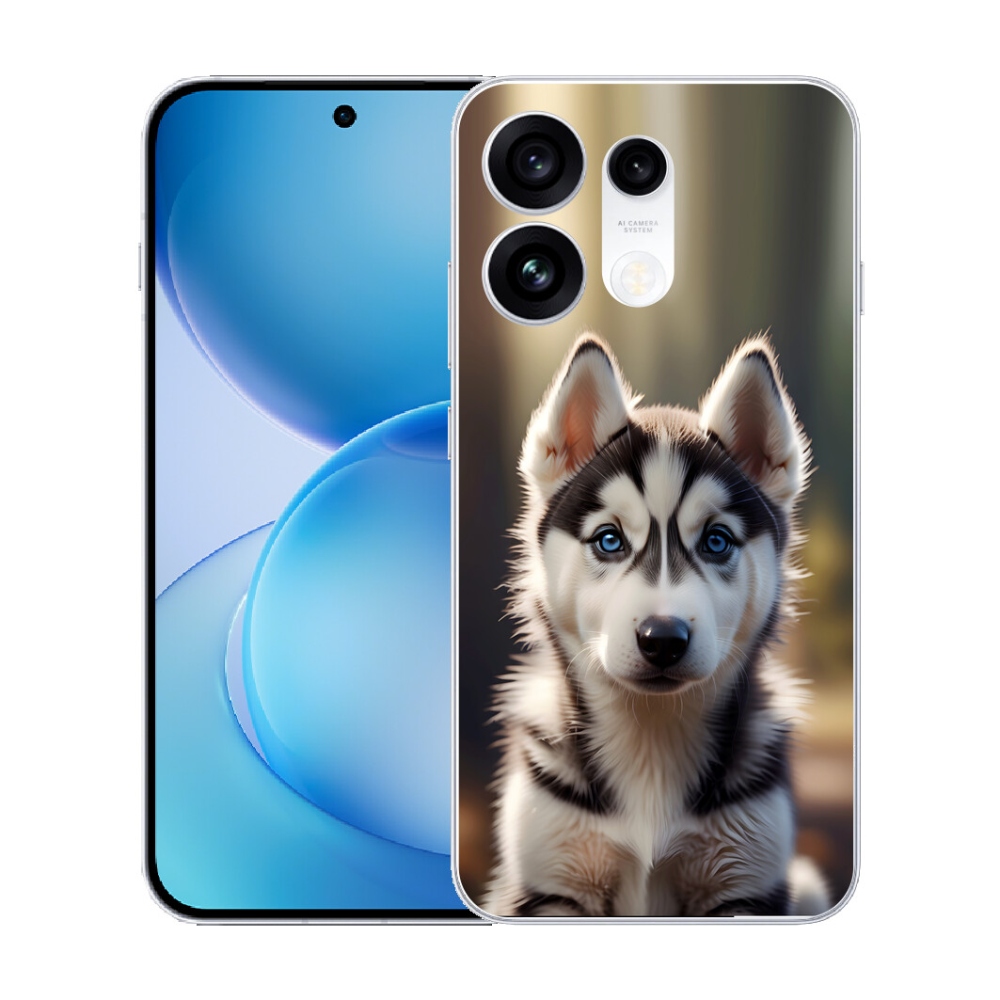 mmCase gél tok az Oppo Reno 16 Pro 5G-hez – aranyos szibériai husky