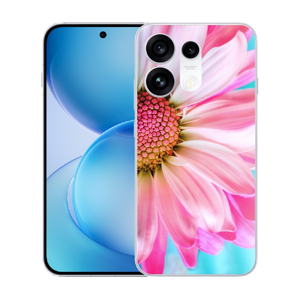 mmCase gél tok az Oppo Reno 16 Pro 5G-hez – rózsaszín virág