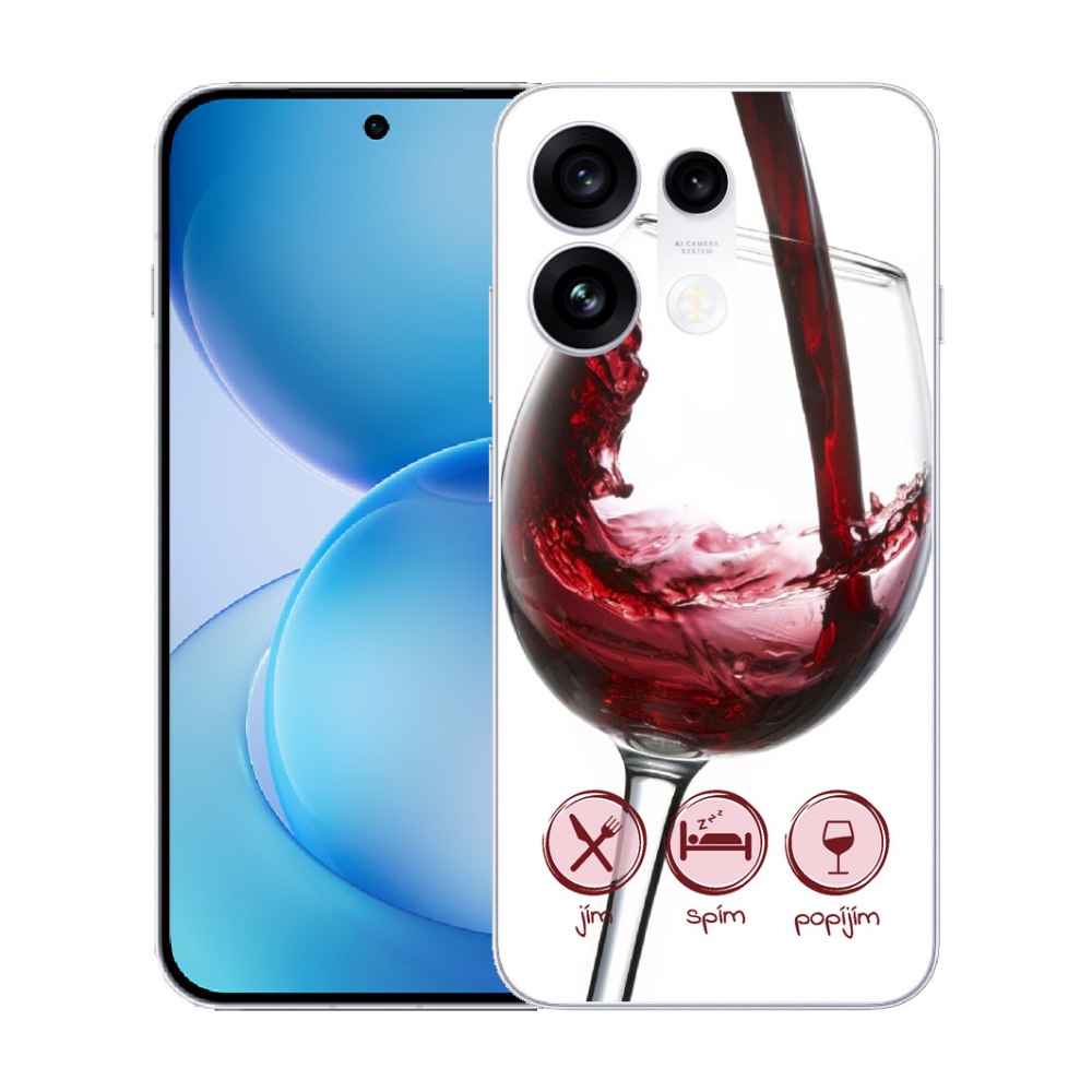 mmCase gél tok az Oppo Reno 16 Pro 5G-hez – egy pohár vörösbor