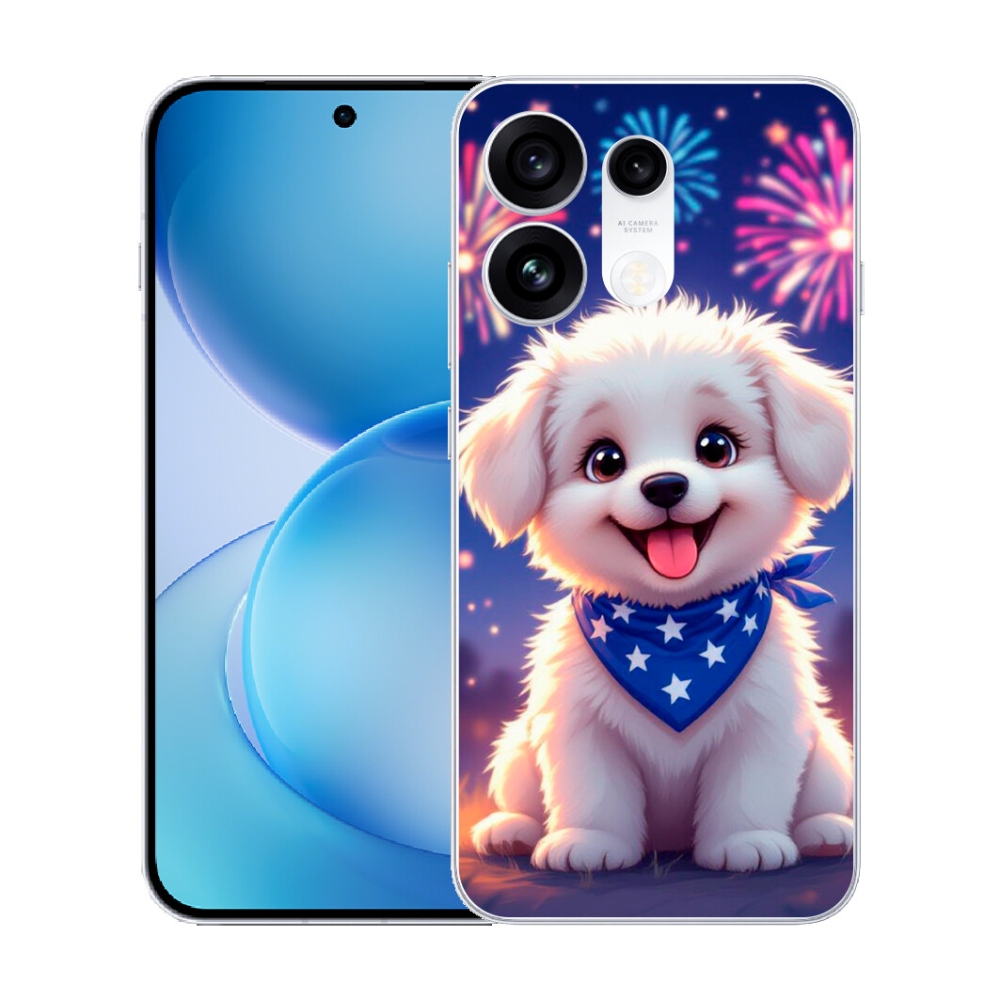 mmCase gél tok az Oppo Reno 16 Pro 5G-hez – ünnepi kiskutya