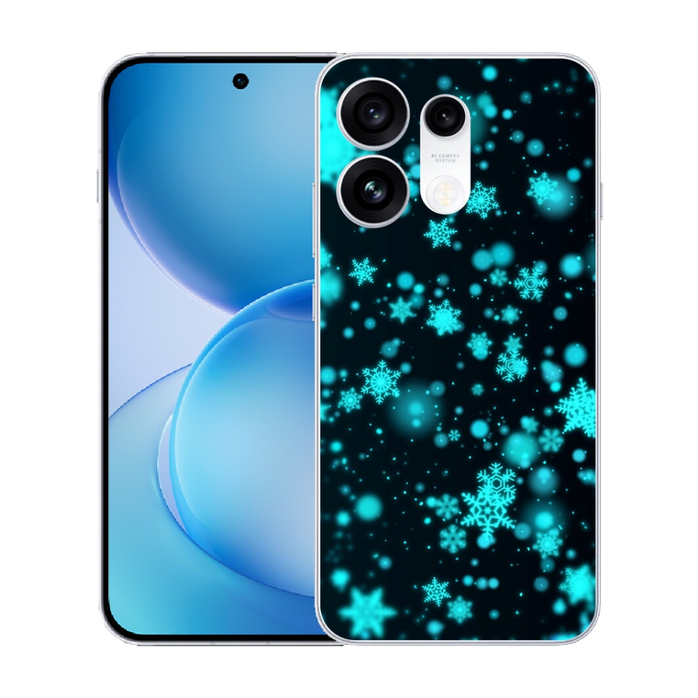 mmCase gél tok az Oppo Reno 16 Pro 5G-hez – hópelyhek 1