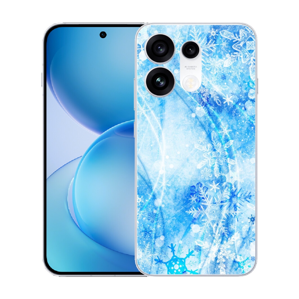 mmCase gél tok az Oppo Reno 16 Pro 5G-hez – hópelyhek