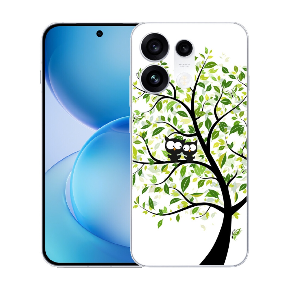 mmCase gél tok az Oppo Reno 16 Pro 5G-hez – baglyok a fán