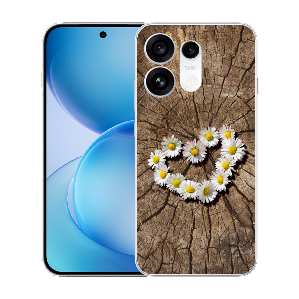 mmCase gél tok az Oppo Reno 16 Pro 5G-hez – margaréta mintás