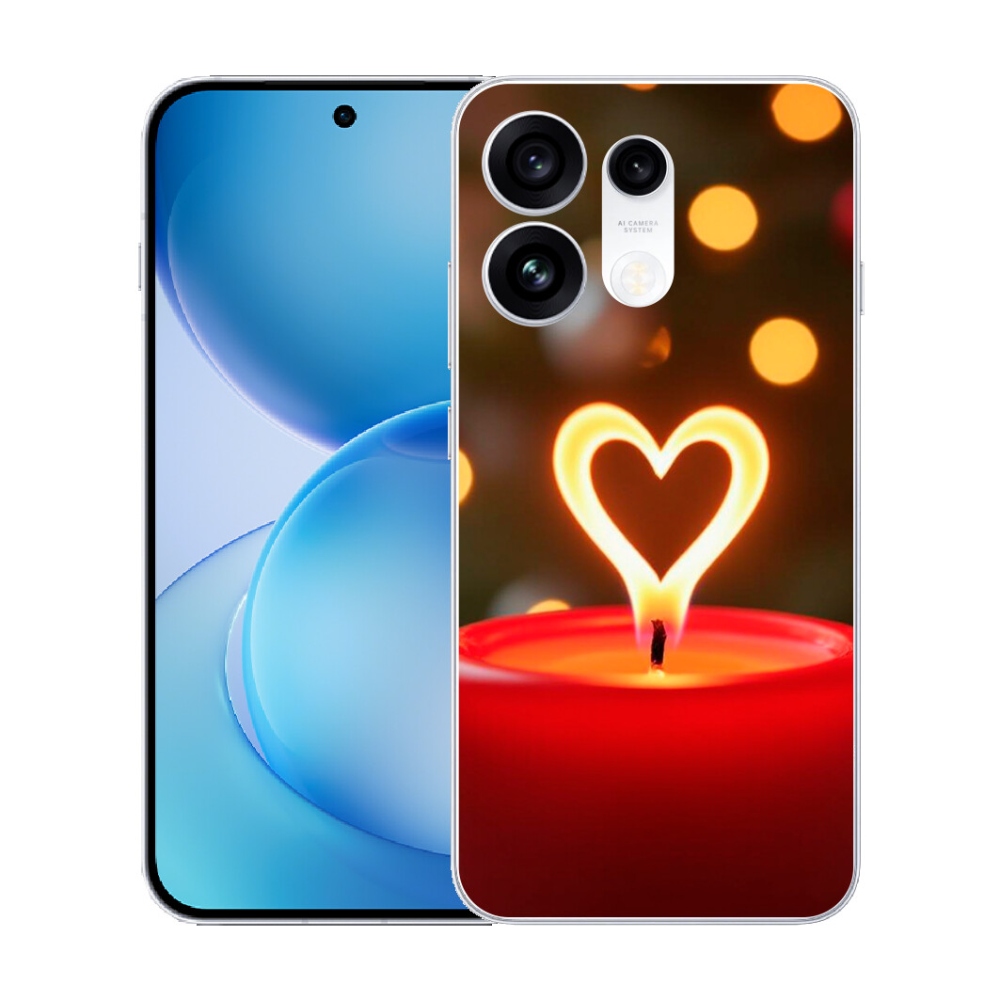 mmCase gél tok az Oppo Reno 16 Pro 5G-hez – lángoló szív