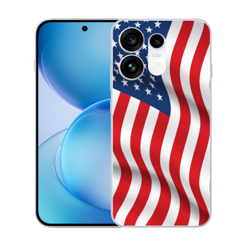 mmCase gél tok az Oppo Reno 16 Pro 5G-hez – amerikai zászló