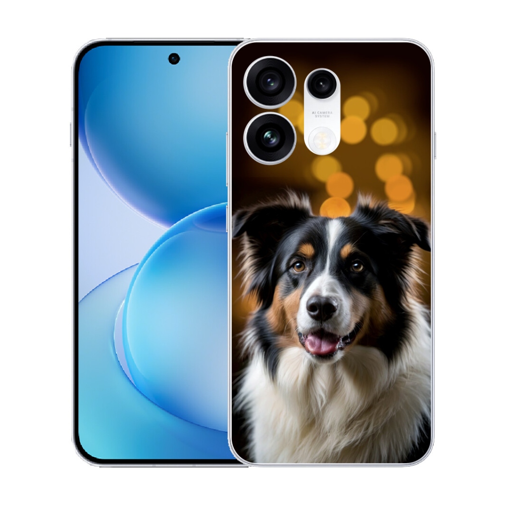 mmCase gél tok az Oppo Reno 16 Pro 5G-hez – mosolygós ausztrál juhászkutya