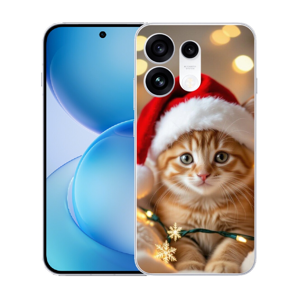 mmCase gél tok az Oppo Reno 16 Pro 5G-hez – karácsonyi cica