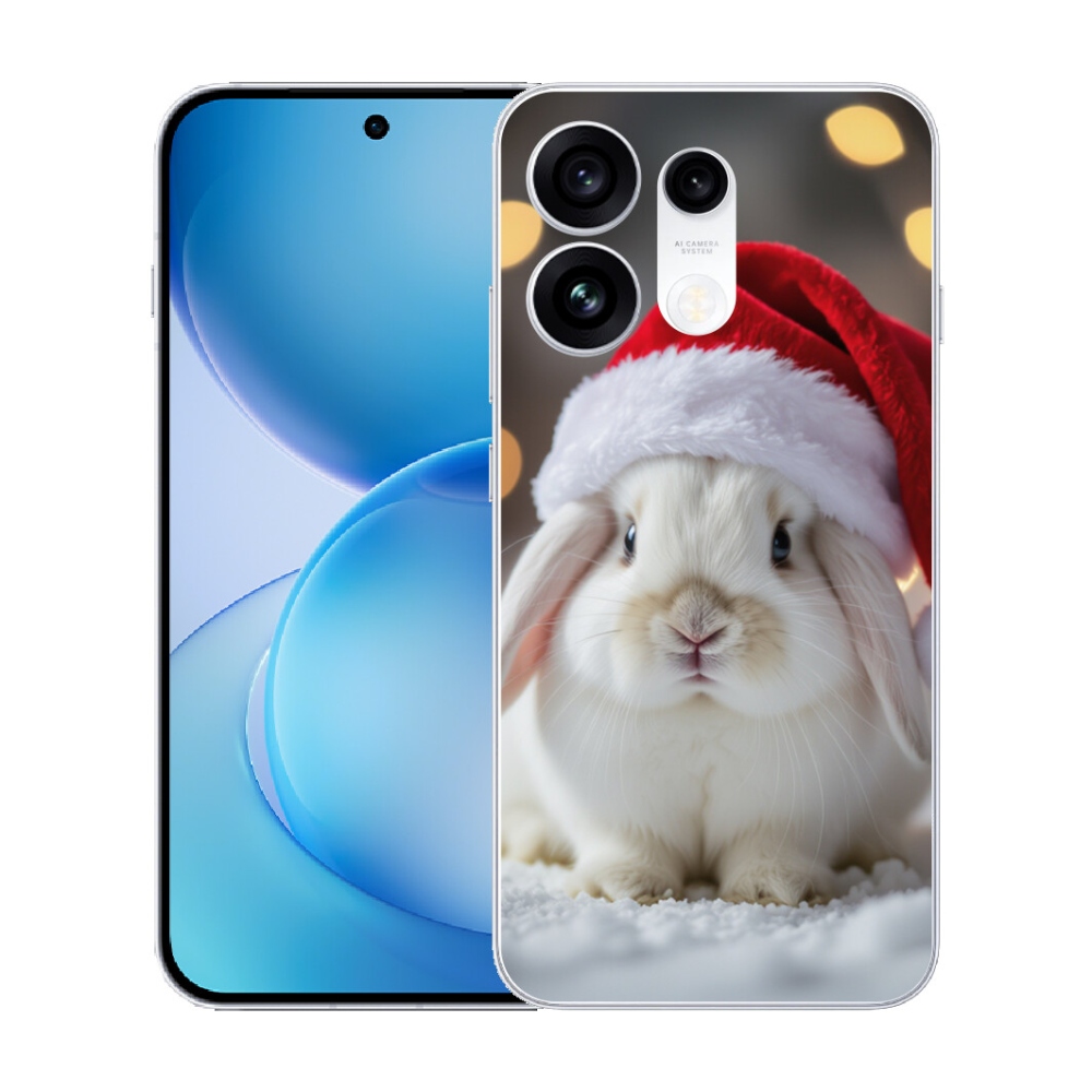mmCase gél tok az Oppo Reno 16 Pro 5G-hez – karácsonyi nyuszi