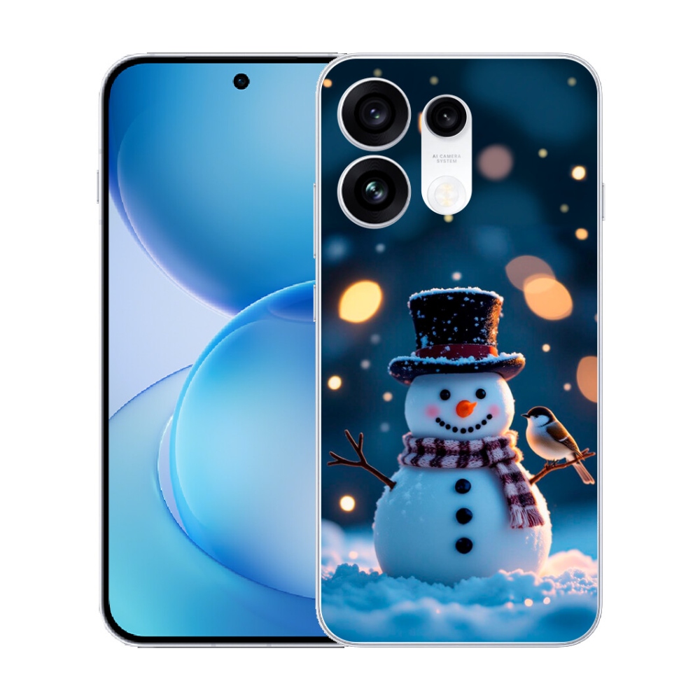 mmCase gél tok az Oppo Reno 16 Pro 5G-hez – karácsonyi hóember