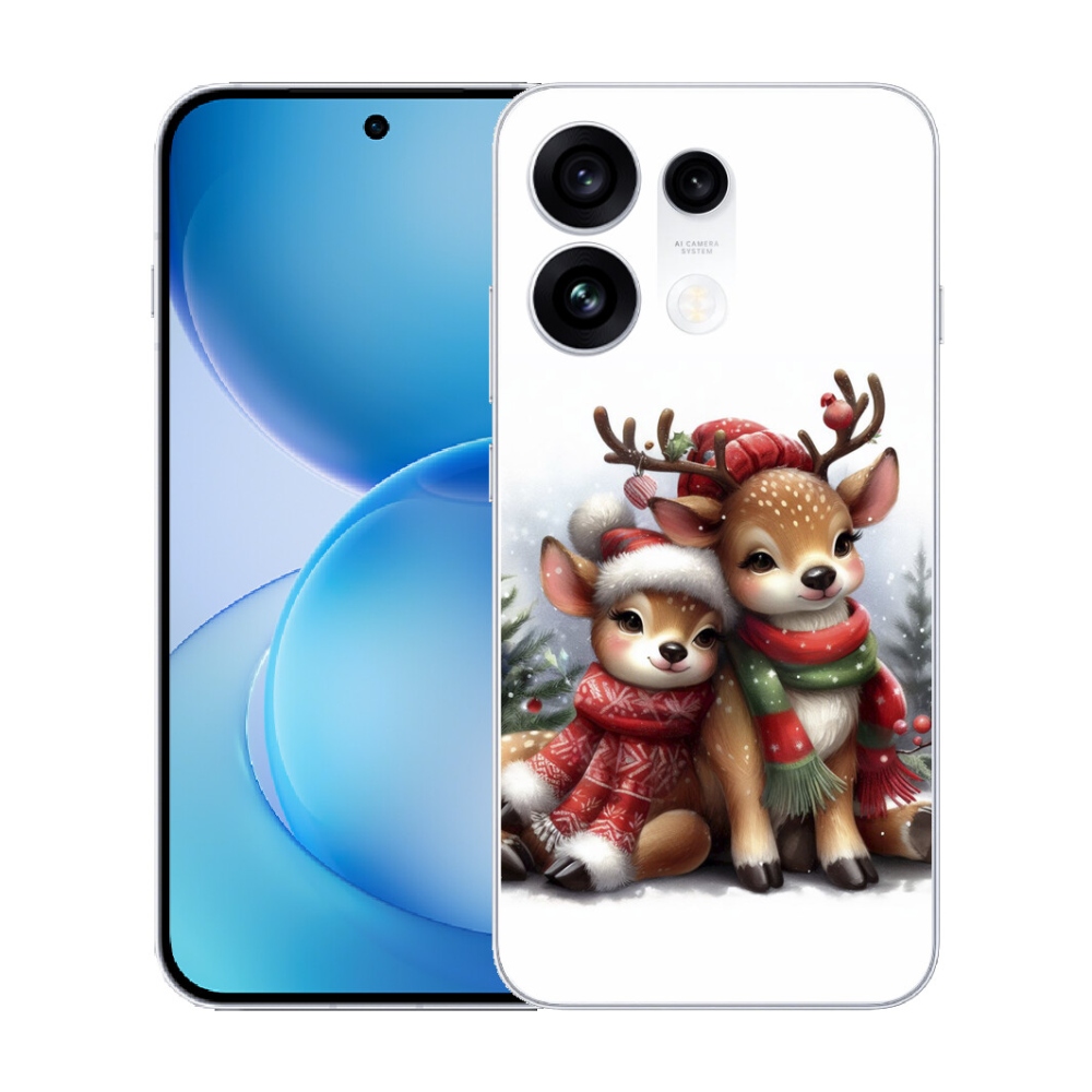 mmCase gél tok az Oppo Reno 16 Pro 5G-hez – karácsonyi rénszarvasok