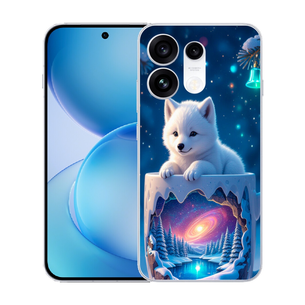 mmCase gél tok az Oppo Reno 16 Pro 5G-hez – karácsonyi kiskutya