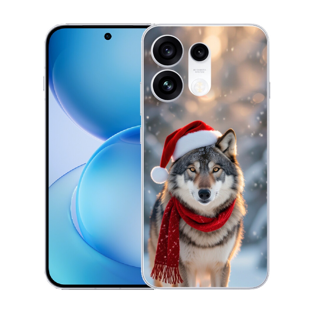 mmCase gél tok az Oppo Reno 16 Pro 5G-hez – karácsonyi farkas