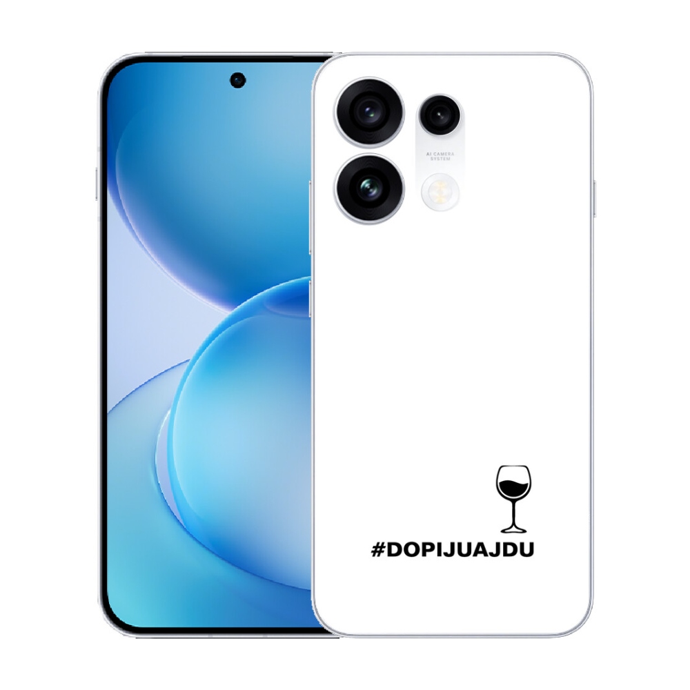 mmCase gél tok az Oppo Reno 16 Pro 5G-hez – szőlőmotívum fehér háttérrel