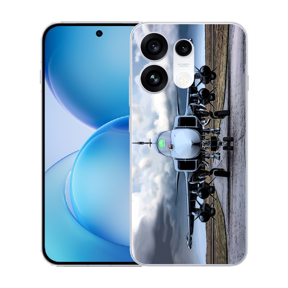 mmCase gél tok az Oppo Reno 16 Pro 5G-hez – katonai repülőgép