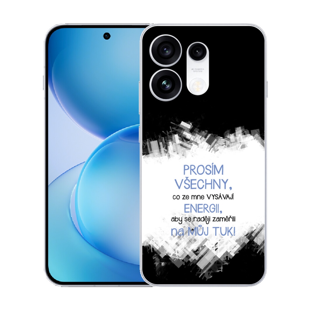 mmCase gél tok az Oppo Reno 16 Pro 5G-hez – vicces felirat, 1 db, kék