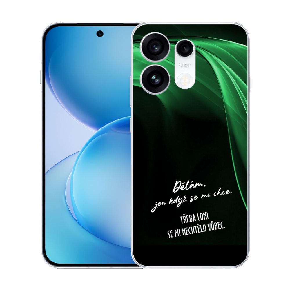 mmCase gél tok az Oppo Reno 16 Pro 5G-hez – vicces felirat, 12, fekete háttér
