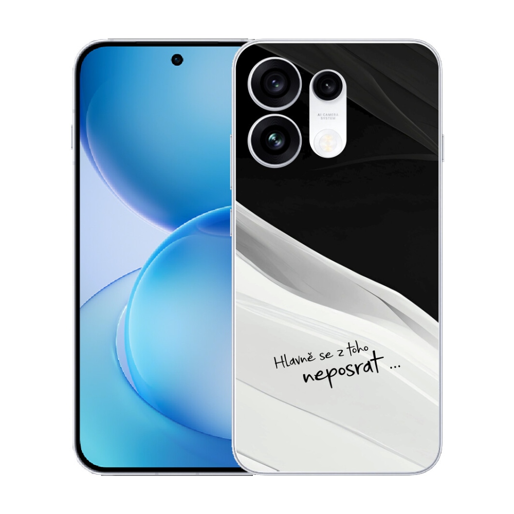 mmCase gél tok az Oppo Reno 16 Pro 5G-hez – vicces felirat, 13 fekete-fehér háttér
