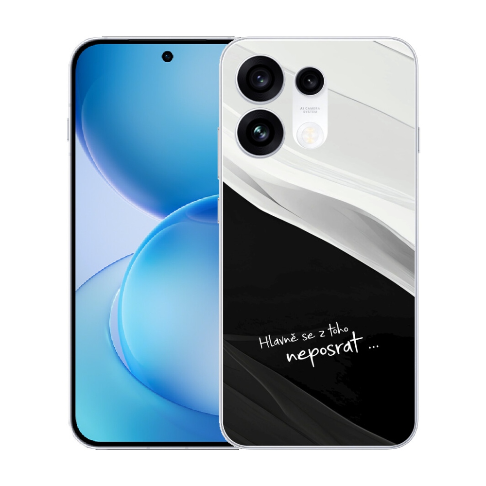 mmCase gél tok az Oppo Reno 16 Pro 5G-hez – vicces felirat, 13 fekete-fehér háttér