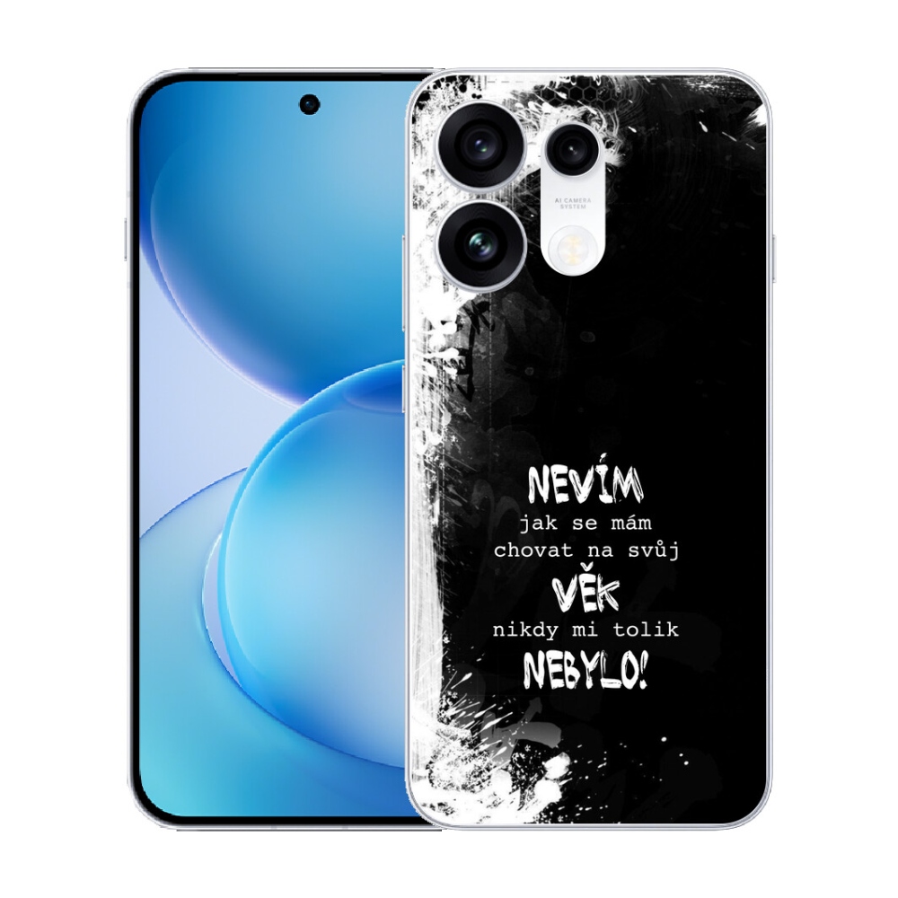mmCase gél tok az Oppo Reno 16 Pro 5G-hez – vicces felirat, 14, fekete háttér