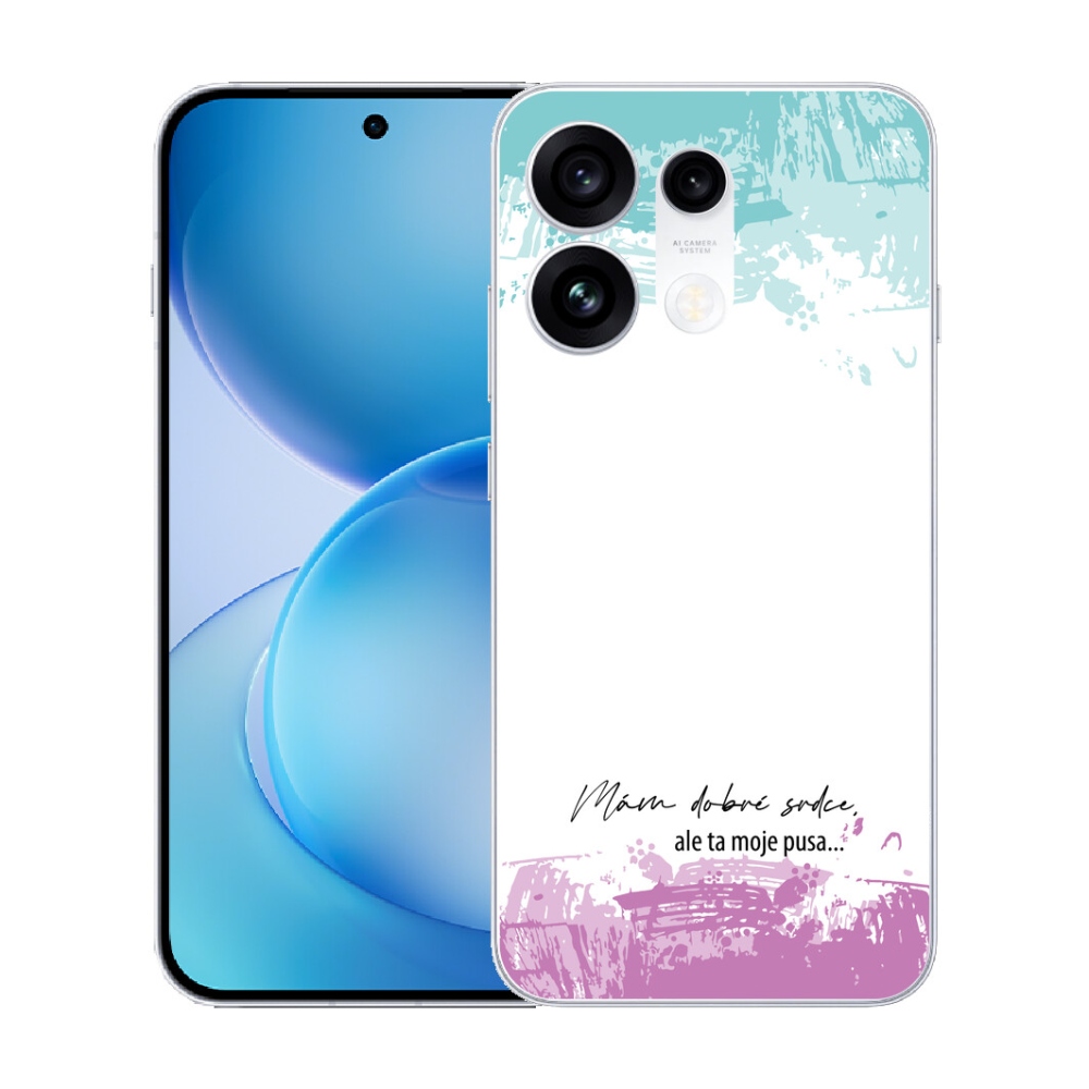 mmCase gél tok az Oppo Reno 16 Pro 5G-hez – vicces felirat, 3 fehér háttér