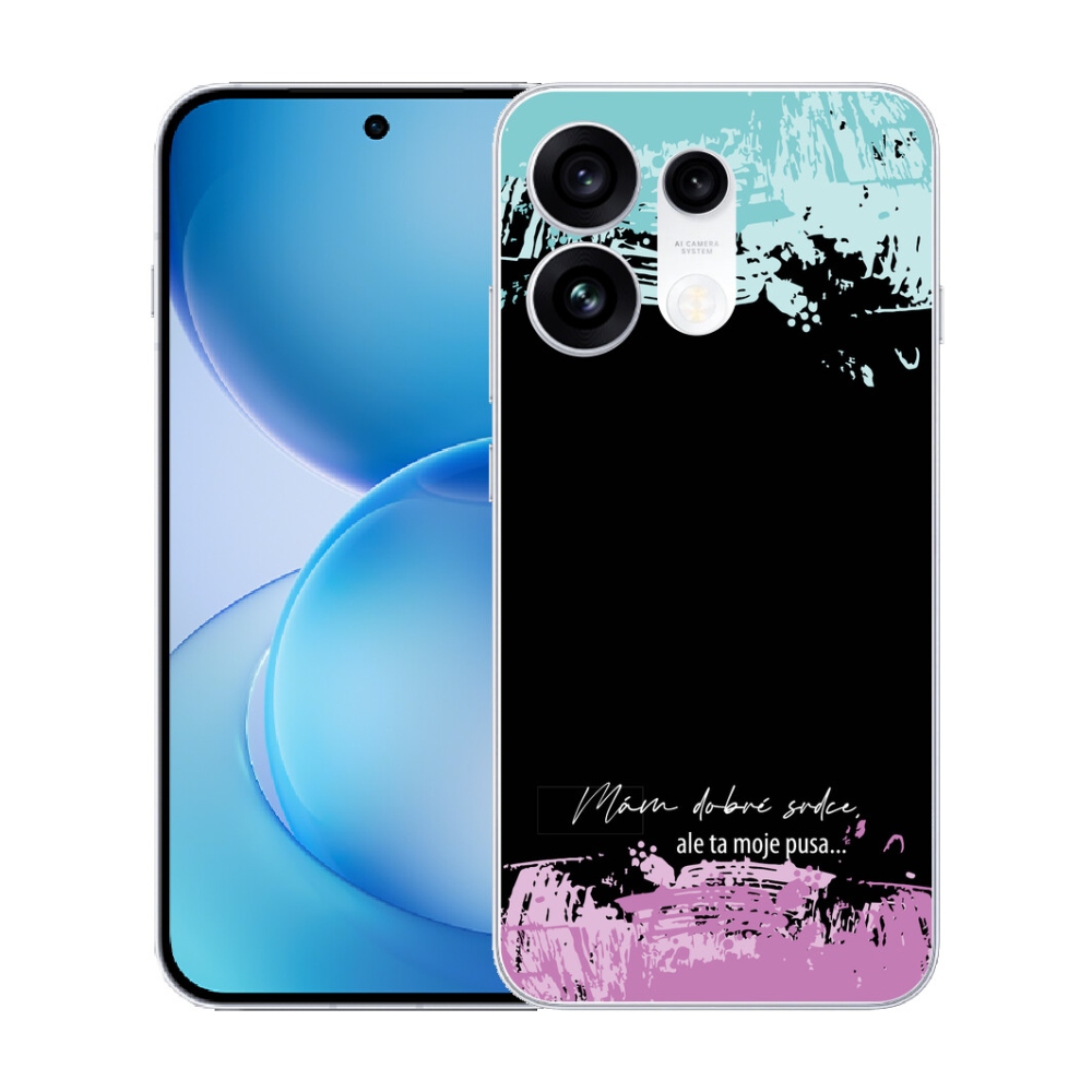 mmCase gél tok az Oppo Reno 16 Pro 5G-hez – vicces felirat, 3 fekete háttér