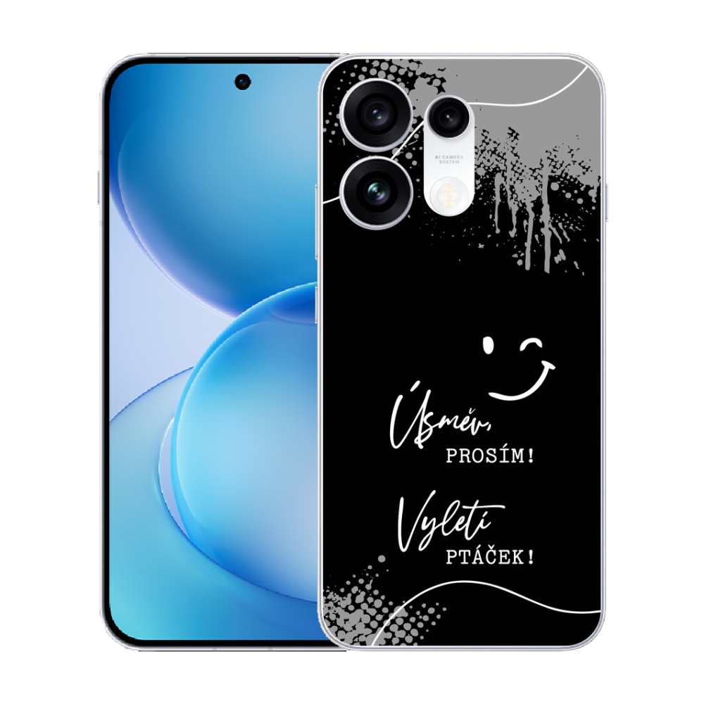 mmCase gél tok az Oppo Reno 16 Pro 5G-hez – vicces felirat, 4 fekete háttér