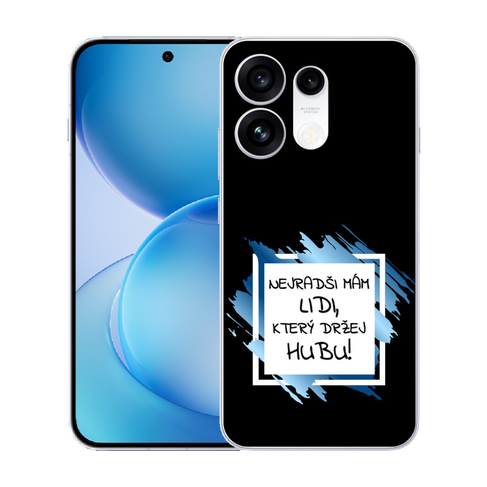 mmCase gél tok az Oppo Reno 16 Pro 5G-hez – vicces felirat, 7 fekete-fehér háttér