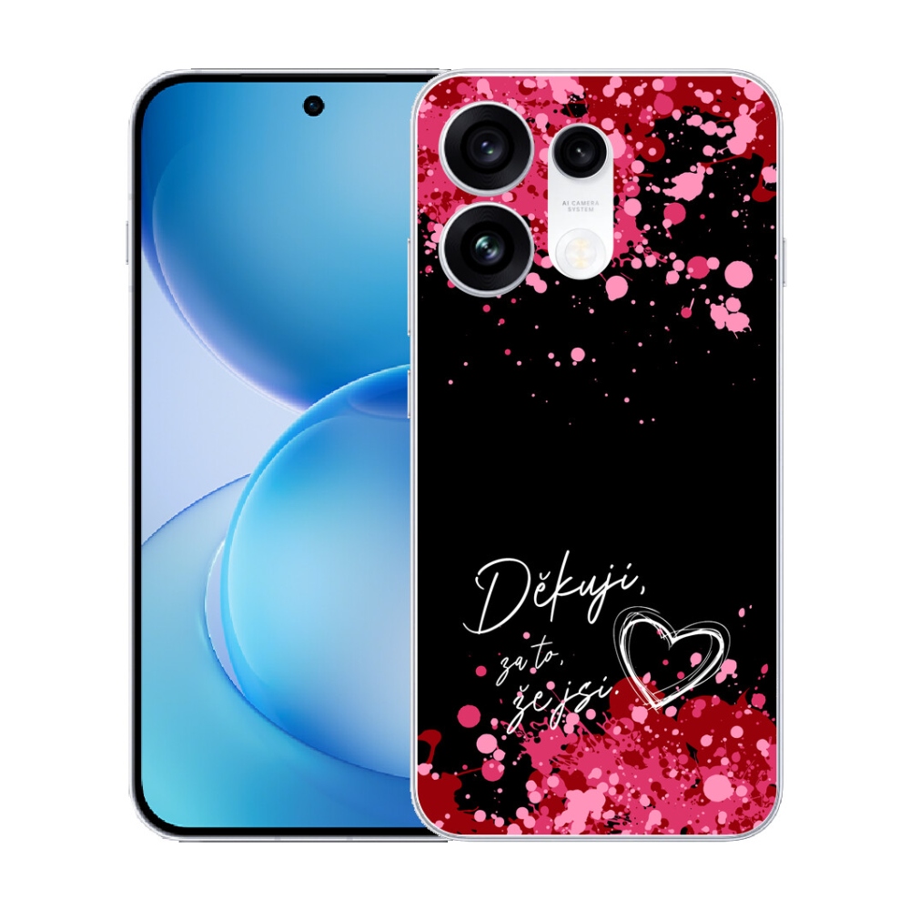 mmCase gél tok az Oppo Reno 16 Pro 5G-hez – „In Love” felirat, 2, fekete háttér