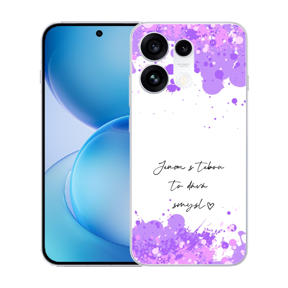 mmCase gél tok az Oppo Reno 16 Pro 5G-hez – szerelmes felirat fehér háttérrel