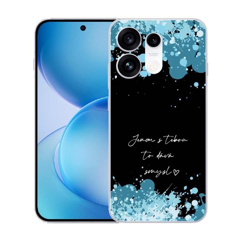 mmCase gél tok az Oppo Reno 16 Pro 5G-hez – „Szerelmes” felirat fekete háttérrel