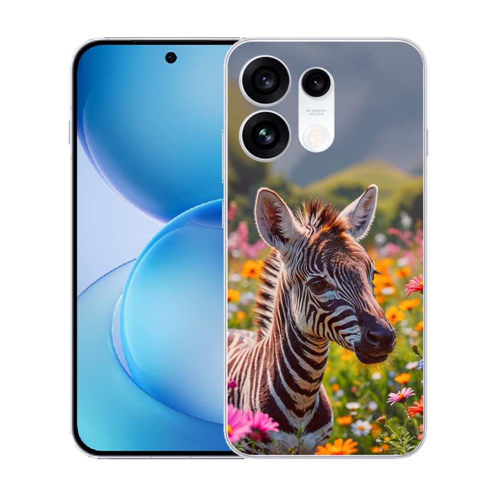mmCase gél tok az Oppo Reno 16 Pro 5G-hez – zebra a réten