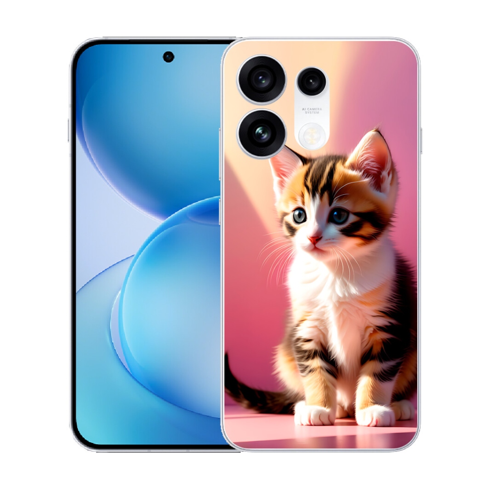 mmCase gél tok az Oppo Reno 16 Pro 5G-hez – kíváncsi cica 2