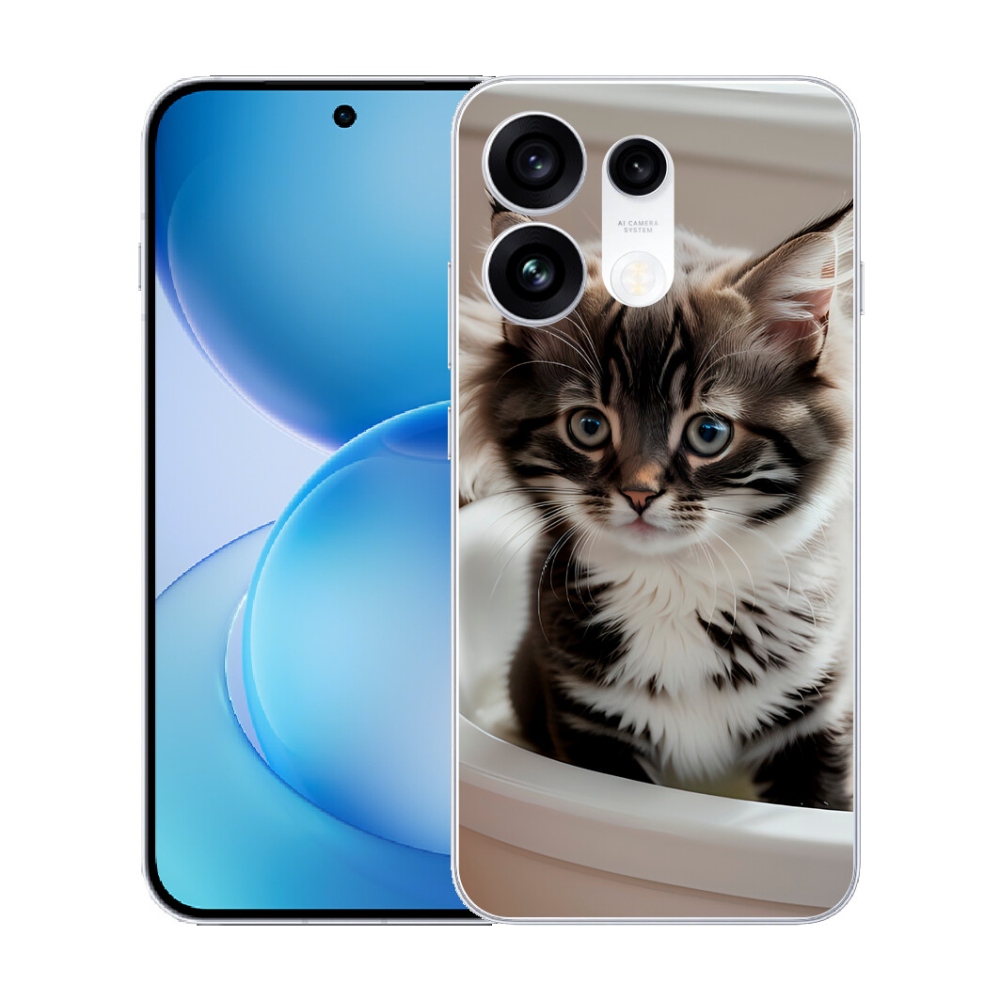 mmCase gél tok az Oppo Reno 16 Pro 5G-hez – kíváncsi cica