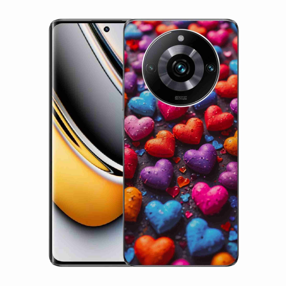 mmCase géltok a Realme 11 Pro 5G/11 Pro+ 5G készülékekhez – színes szívek