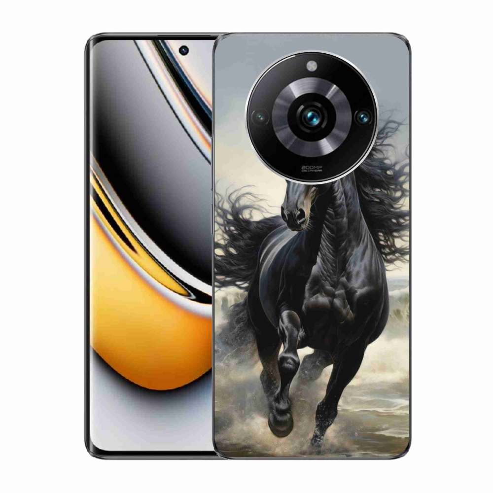 mmCase géltok a Realme 11 Pro 5G/11 Pro+ 5G készülékekhez – „futó fekete ló”