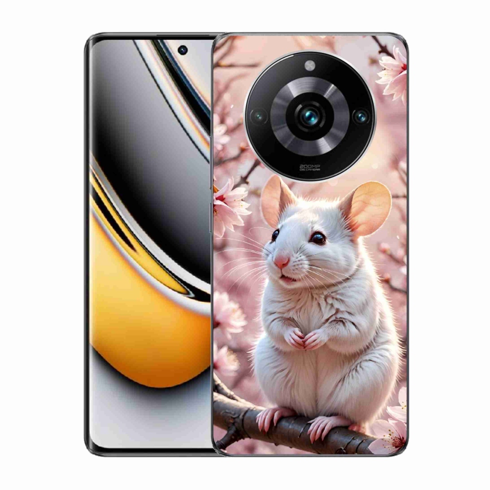 mmCase gél tok a Realme 11 Pro 5G/11 Pro+ 5G készülékhez – fehér egér egy ágon