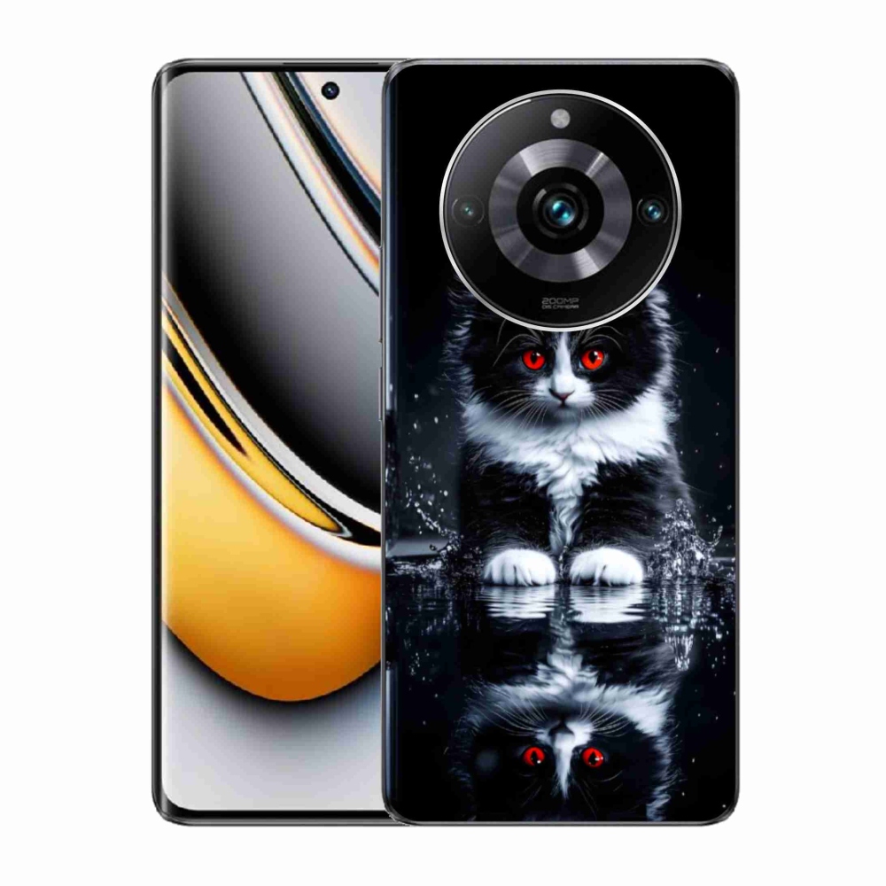 mmCase gél tok a Realme 11 Pro 5G/11 Pro+ 5G készülékekhez – fekete-fehér cica