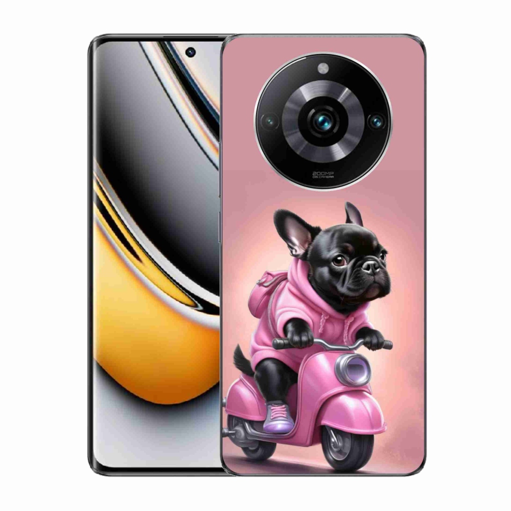 mmCase gél tok a Realme 11 Pro 5G/11 Pro+ 5G készülékhez – francia buldog robogón