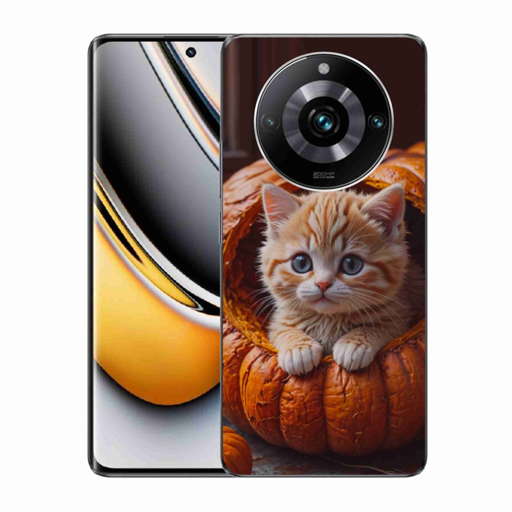 mmCase gél tok a Realme 11 Pro 5G/11 Pro+ 5G készülékekhez – cica és sütőtök 2