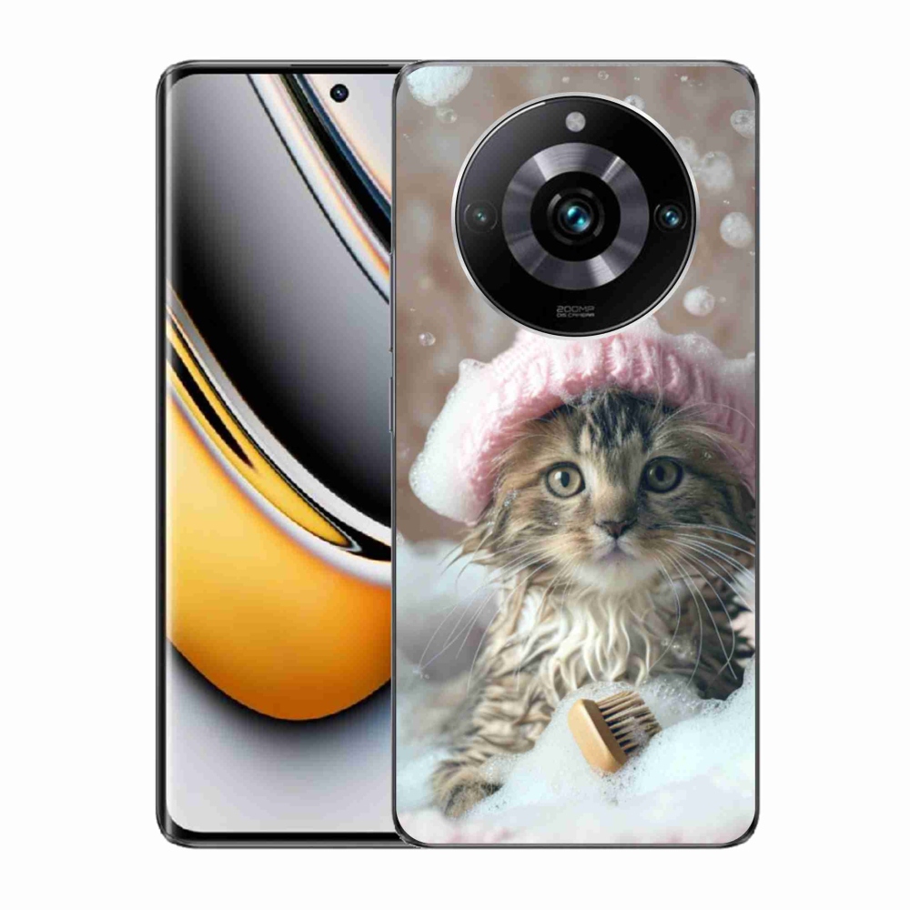 mmCase gél tok a Realme 11 Pro 5G/11 Pro+ 5G készülékekhez – cica és fürdő
