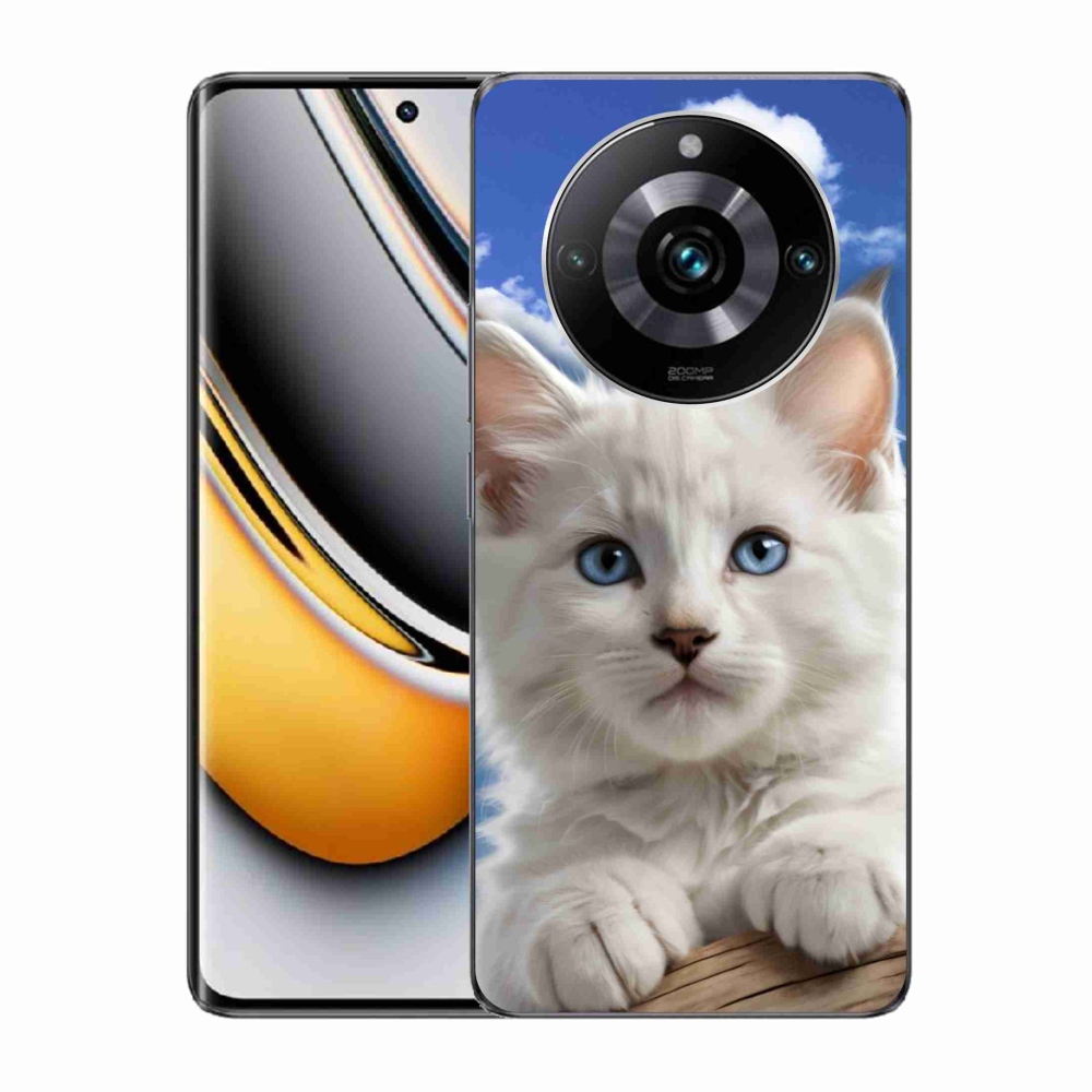 mmCase gél tok a Realme 11 Pro 5G/11 Pro+ 5G készülékekhez – cica és felhők