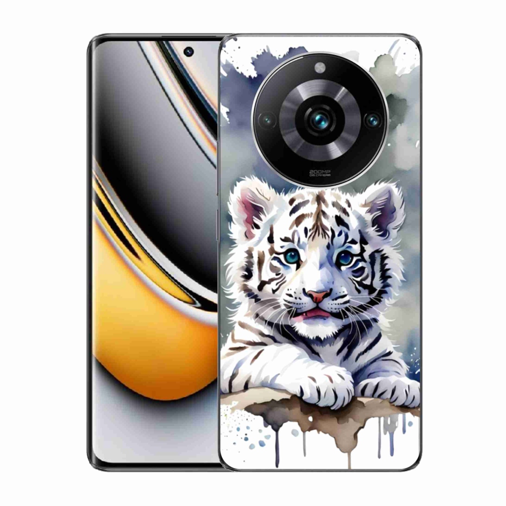 mmCase géltok a Realme 11 Pro 5G/11 Pro+ 5G készülékekhez – fehér tigris kölyök