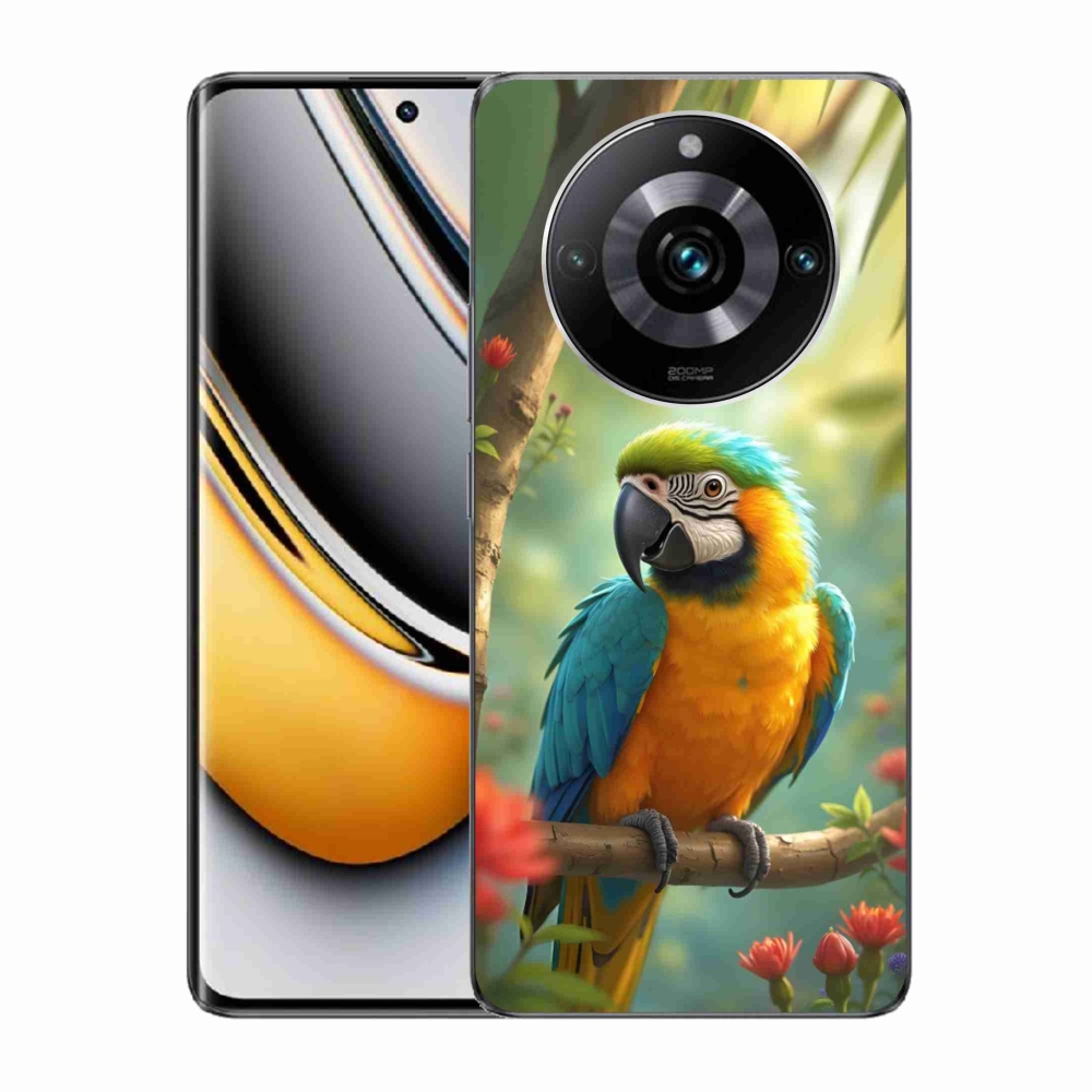 mmCase géltok a Realme 11 Pro 5G/11 Pro+ 5G készülékhez – kék-sárga ara papagáj