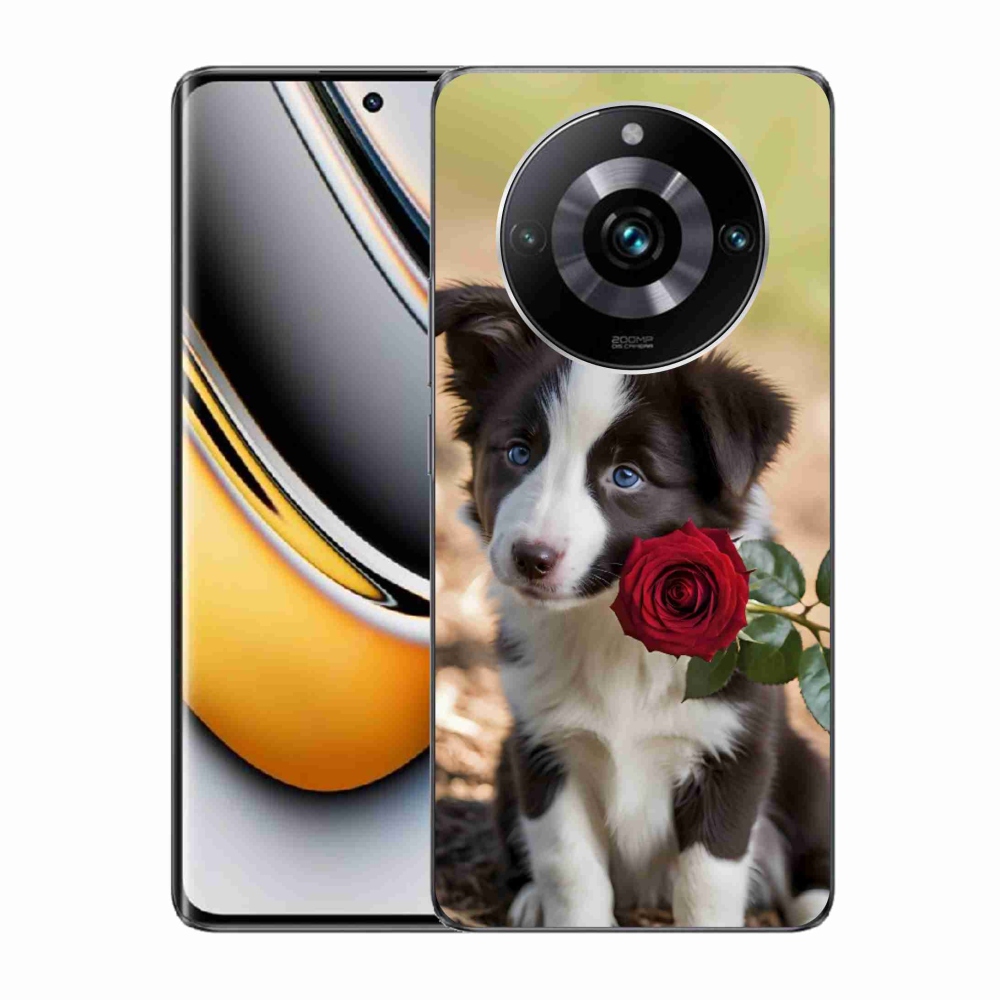 mmCase gél tok a Realme 11 Pro 5G/11 Pro+ 5G készülékekhez – aranyos border collie rózsával