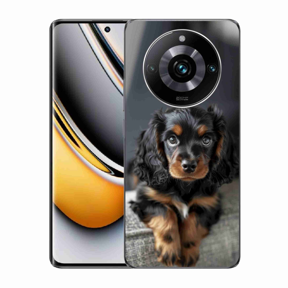 mmCase gél tok a Realme 11 Pro 5G/11 Pro+ 5G készülékekhez – aranyos, hosszúszőrű tacskó