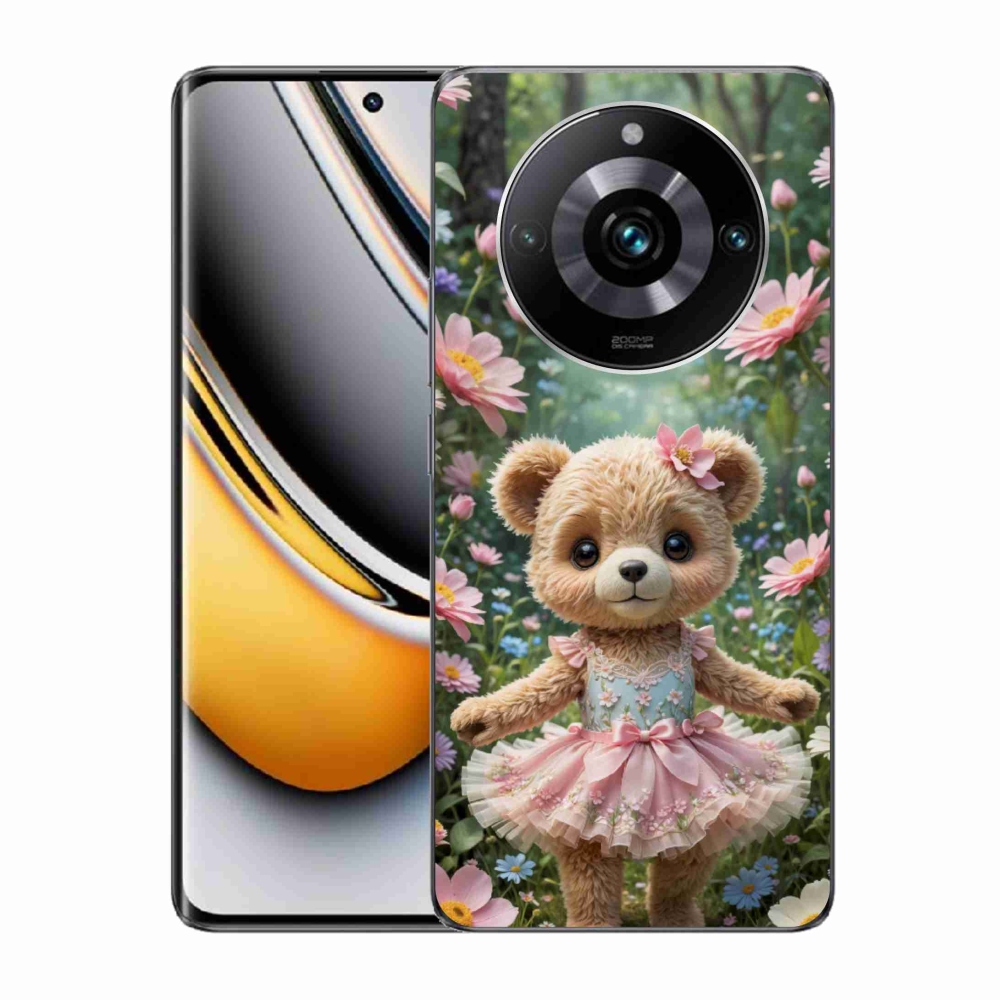 mmCase gél tok a Realme 11 Pro 5G/11 Pro+ 5G készülékekhez – aranyos mackó virágok között