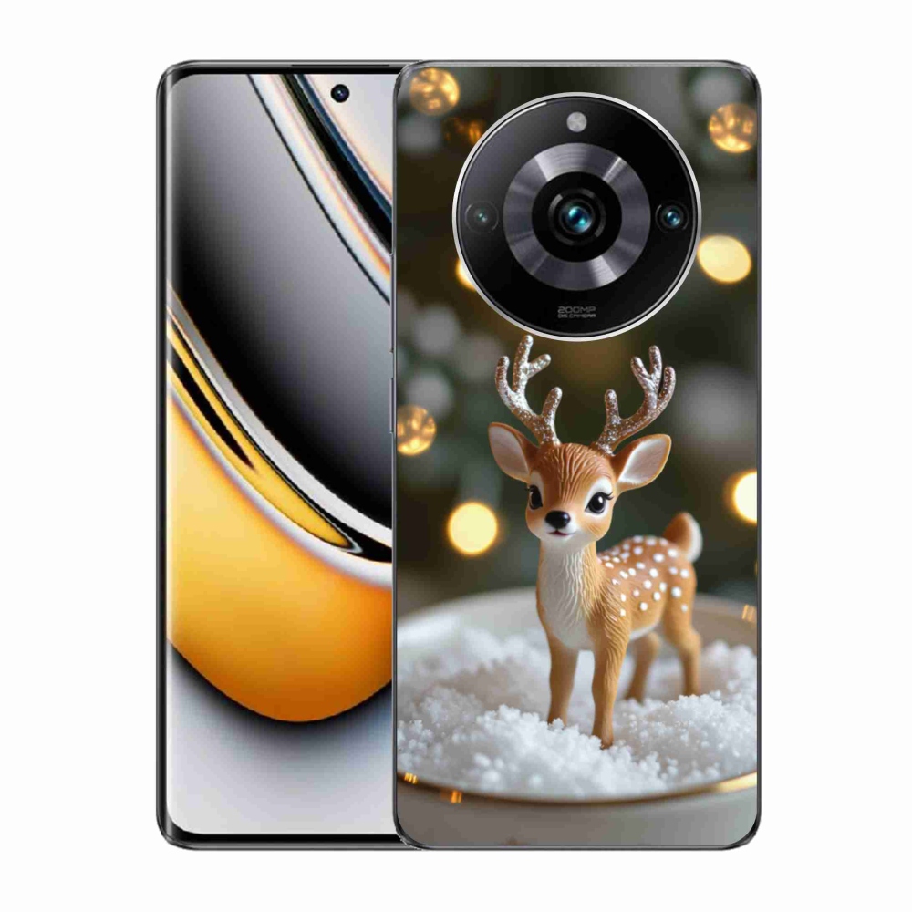 mmCase gél tok a Realme 11 Pro 5G/11 Pro+ 5G készülékekhez – aranyos karácsonyi rénszarvas