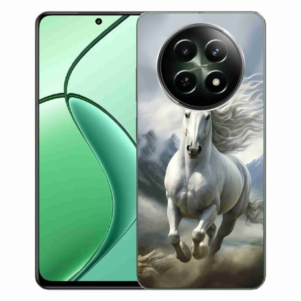 mmCase gél tok a Realme 12 5G/12x 5G készülékhez – futó fehér ló 3