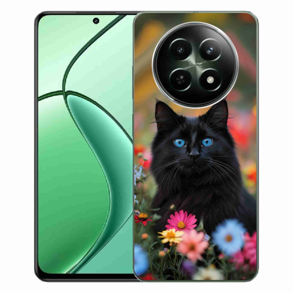 mmCase gél tok a Realme 12 5G/12x 5G készülékhez – fekete cica 4